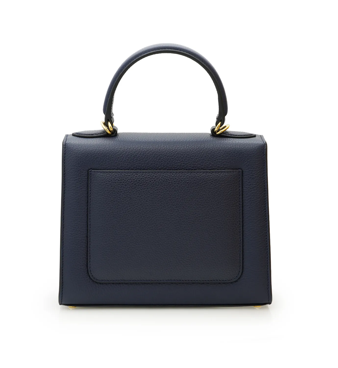 Cardinal Milano First Lady borsa pelle blu navy martellata