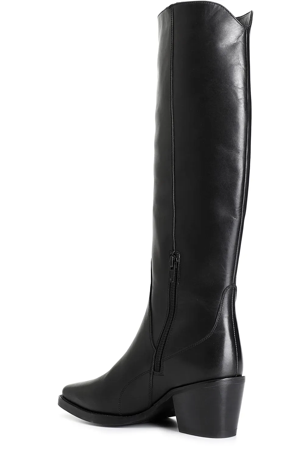 CafèNoir Stivale Pelle Nero texano tacco 55 mm