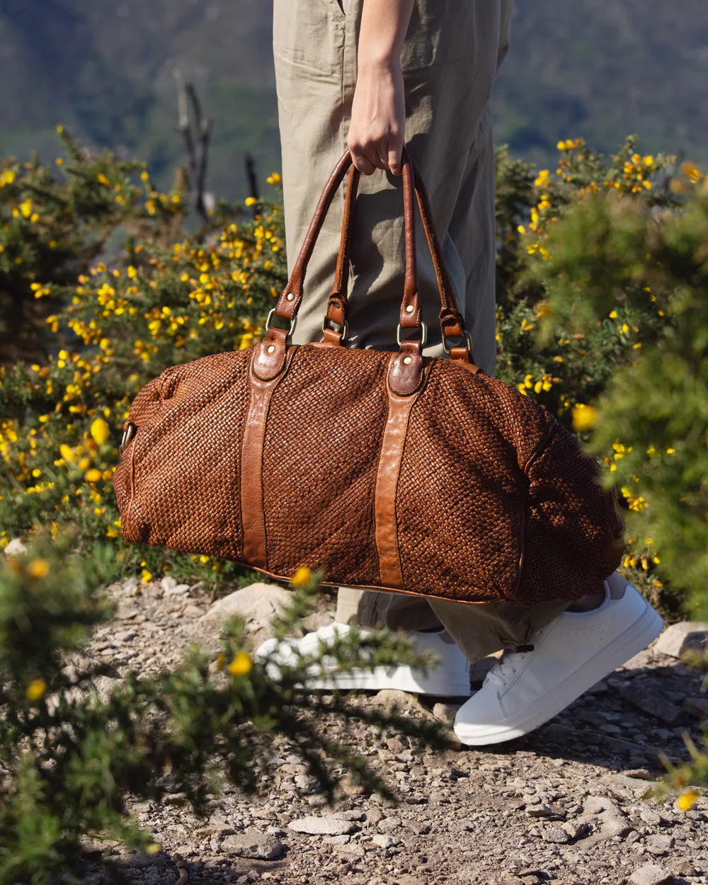La Via Firenze 5264 Travelling borsa viaggio pelle intrecciata
