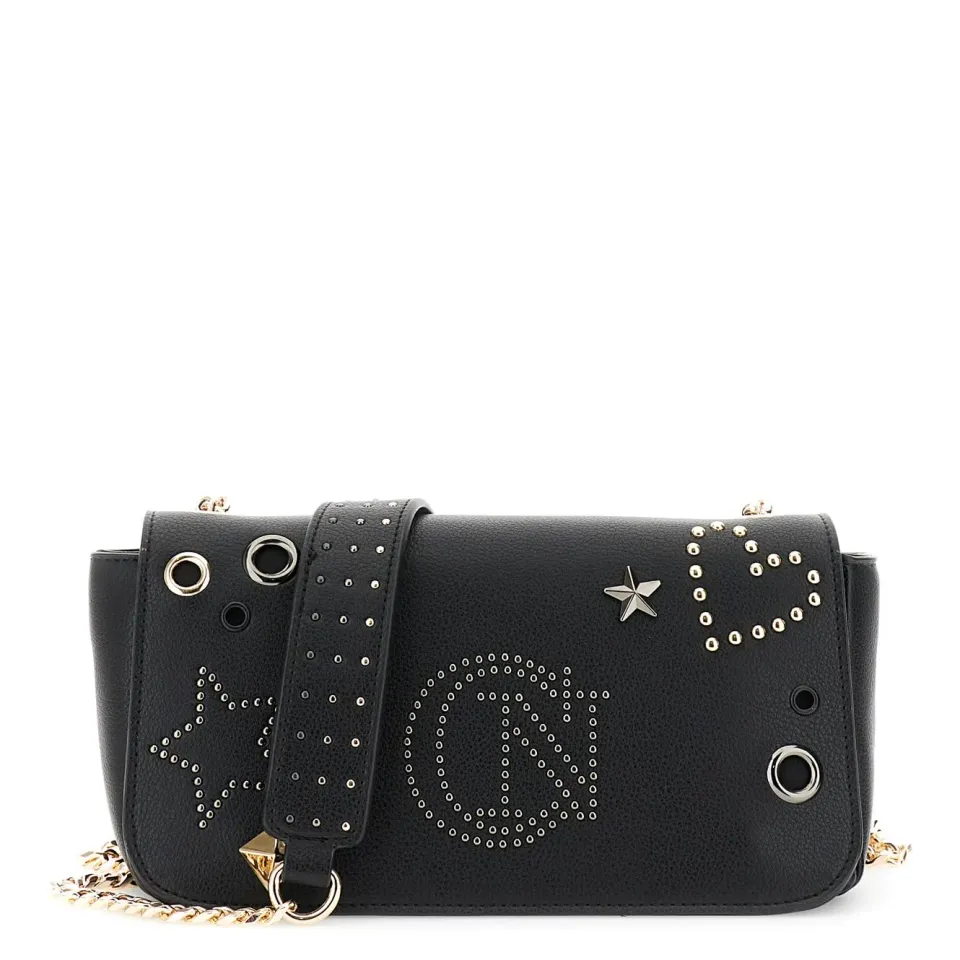 CafèNoir Tracolla Pattina Borchie Borsa a Tracolla Nera