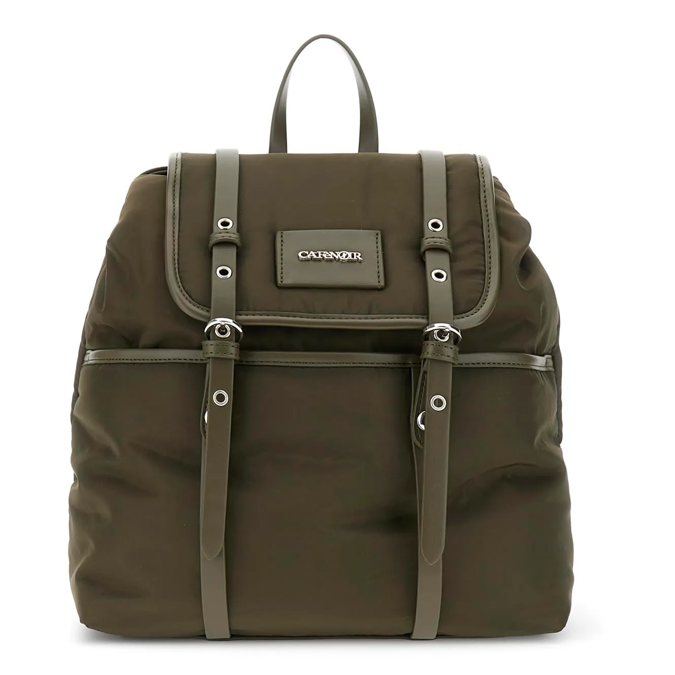 CafèNoir Zaino nylon nero fibbie 29 cm