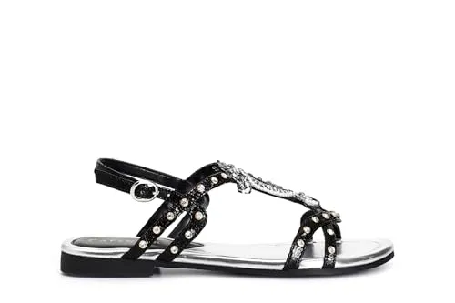 CafèNoir Sandali Craquelet Borchie Donna 39 Nero