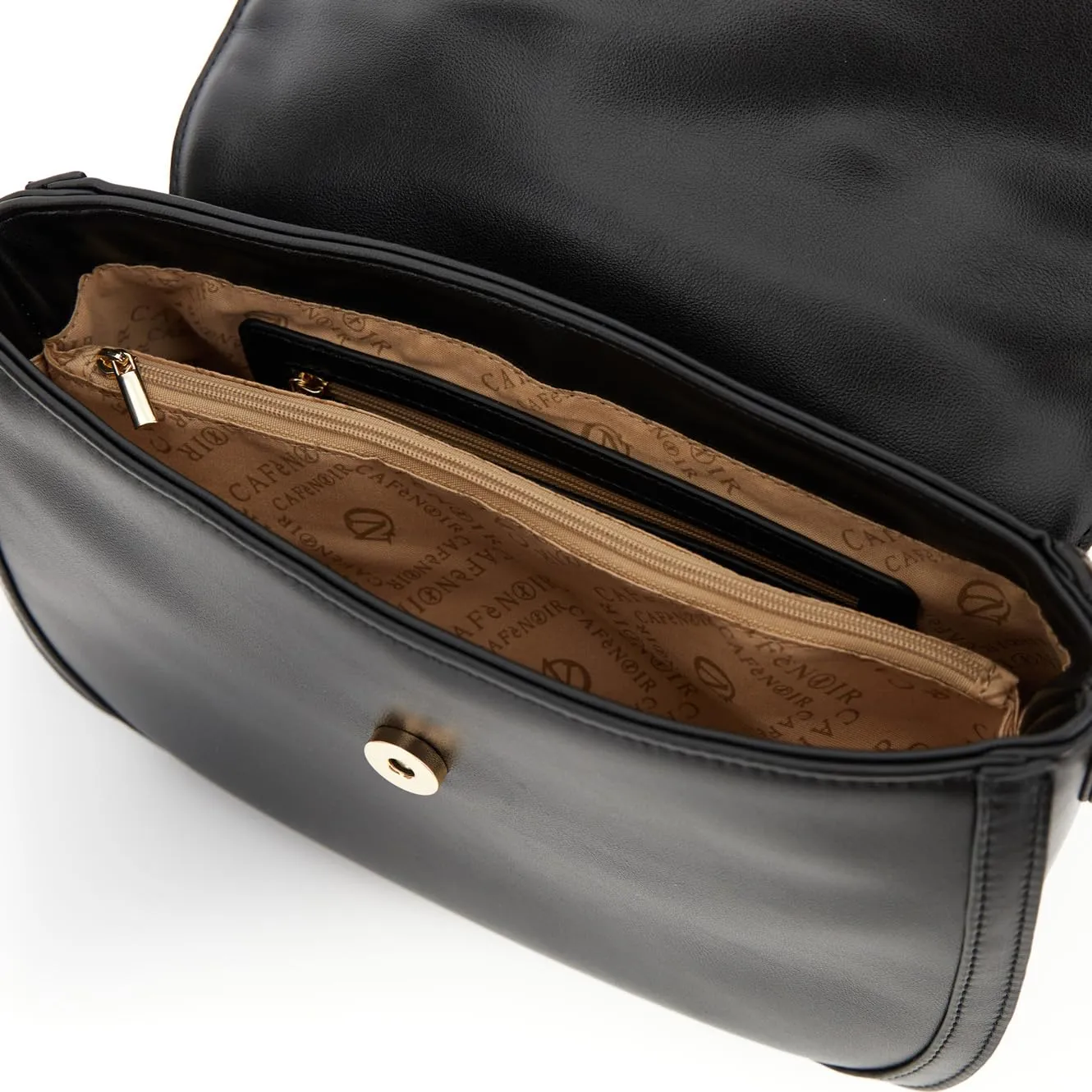 CafèNoir Borsa a Spalla con Pattina Nera Effetto Pelle