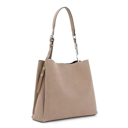 CafèNoir Spalla Effetto Suede Borsa a Tracolla Taupe