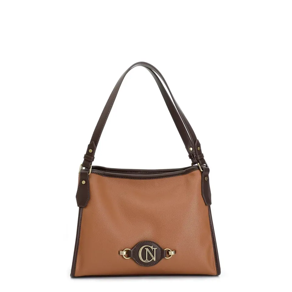 CafèNoir Shopping Effetto Martellato Cuoio con Zip