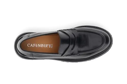 CafèNoir Mocassini Donna Pelle Nero Suola Carrarmato 39