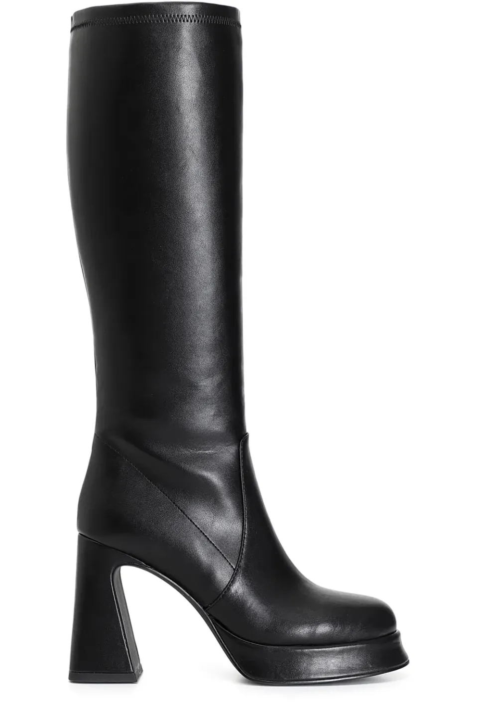 CafèNoir Stivali Donna Similpelle Nero Stretch Tacco 95