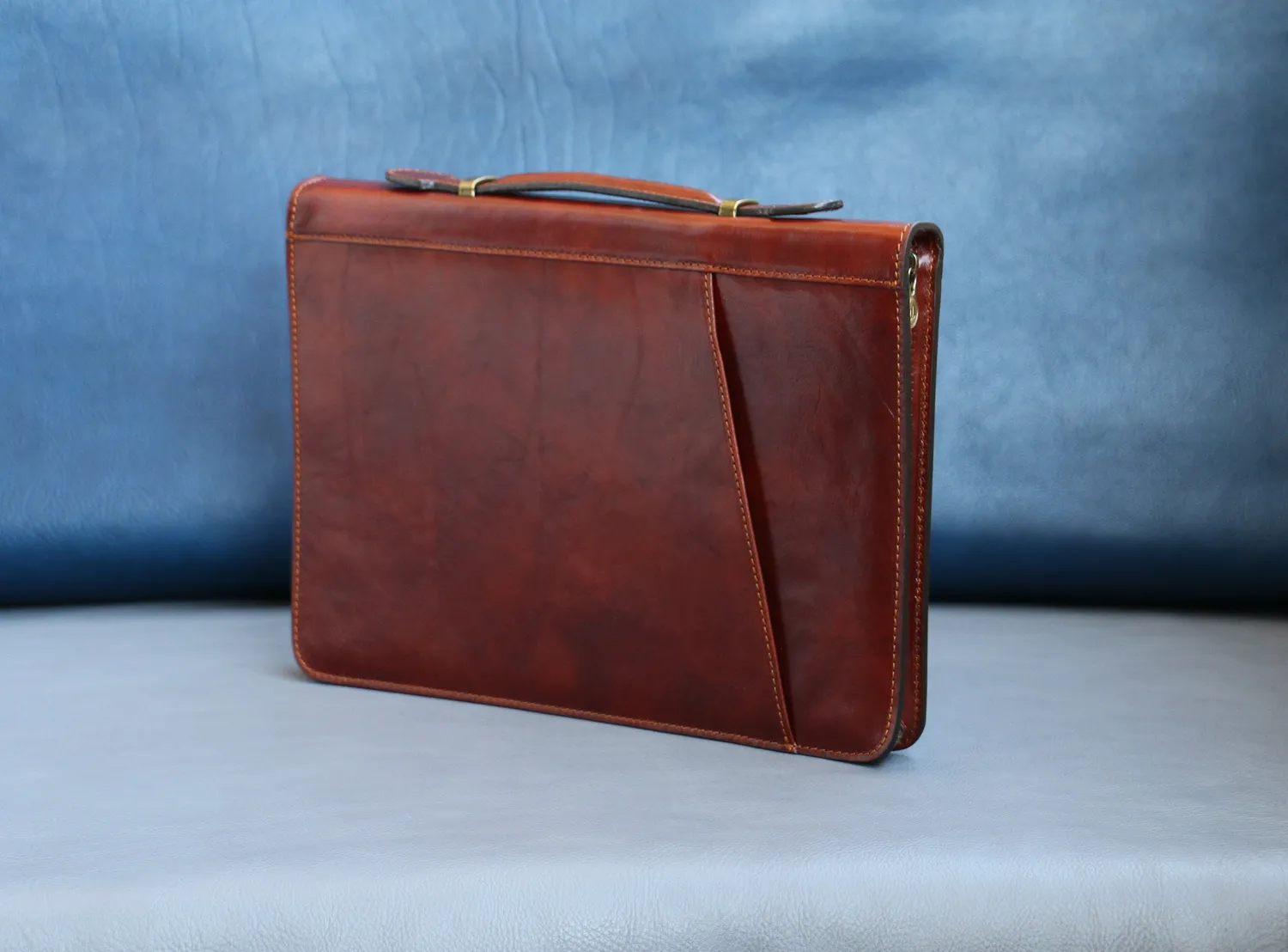 Aigin Milano Organizer portfolio A4 nero pelle vegetale