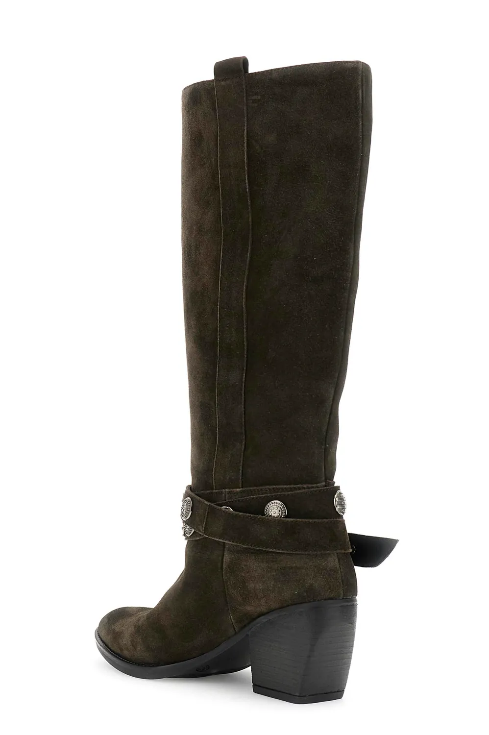 CafèNoir Stivali Pelle Scamosciata T.Moro Tacco 7 cm