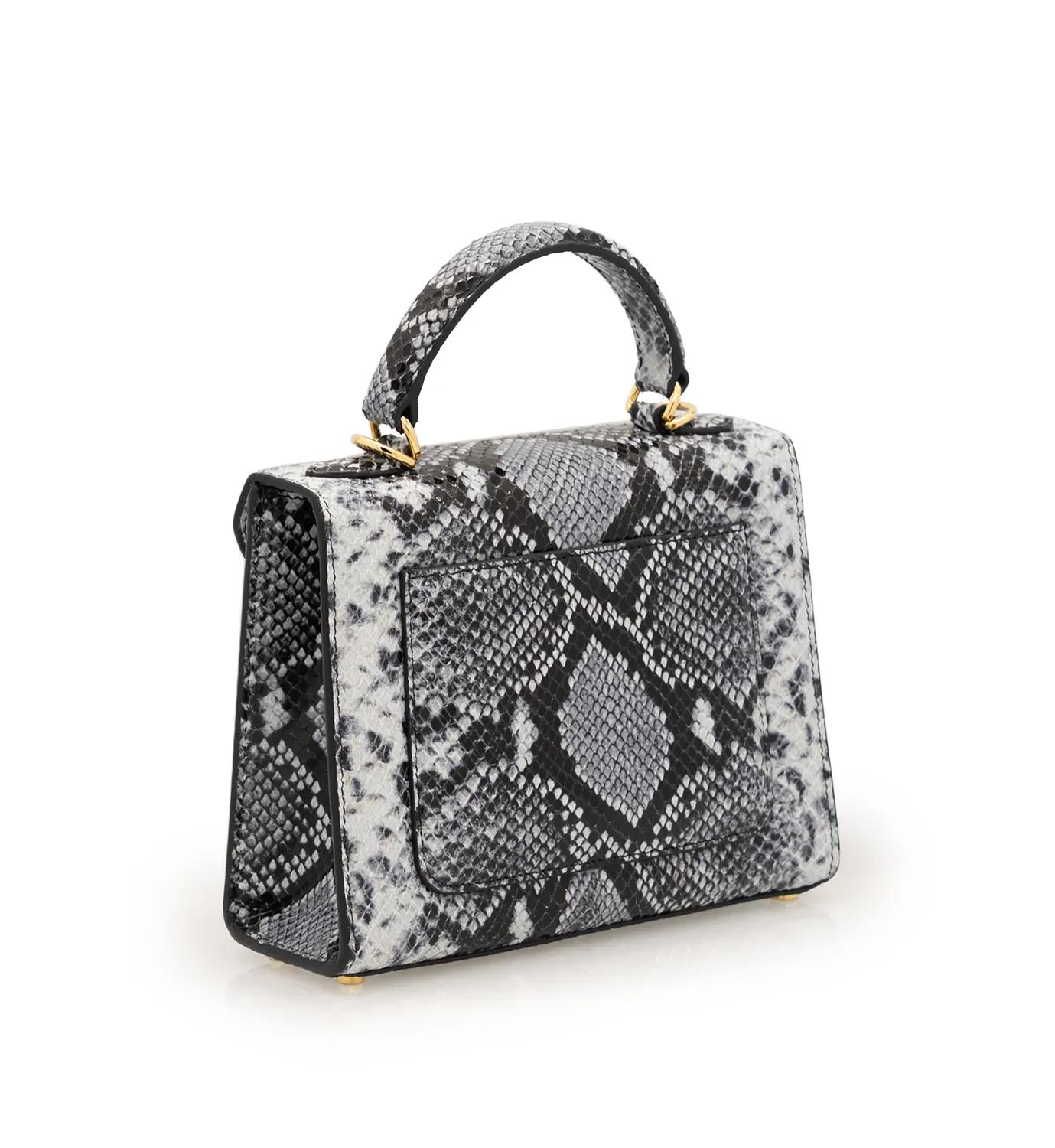Cardinal Milano First Lady Small borsa vitello pitone grigio