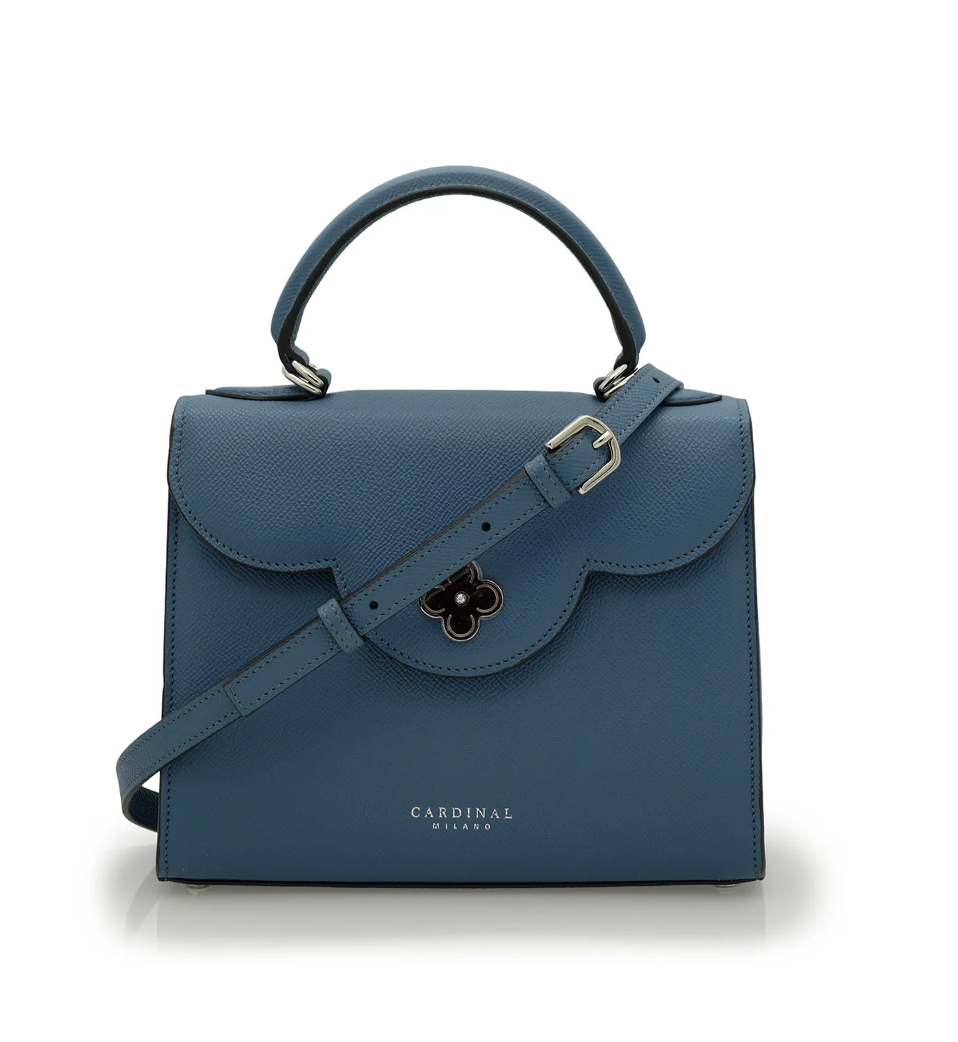 Cardinal Milano First Lady Blue Jeans borsa vitello blu martellato