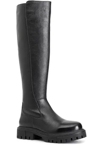 CafèNoir stivale donna pelle nero cerniera tacco basso