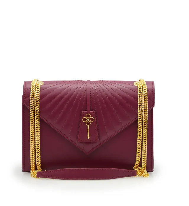 Cardinal Milano Milady borsa spalla prugna liscia