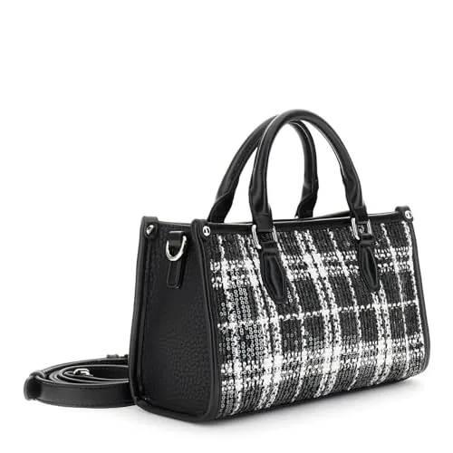 CafèNoir Mini Bag Quadri Pochette Nera Paillettes
