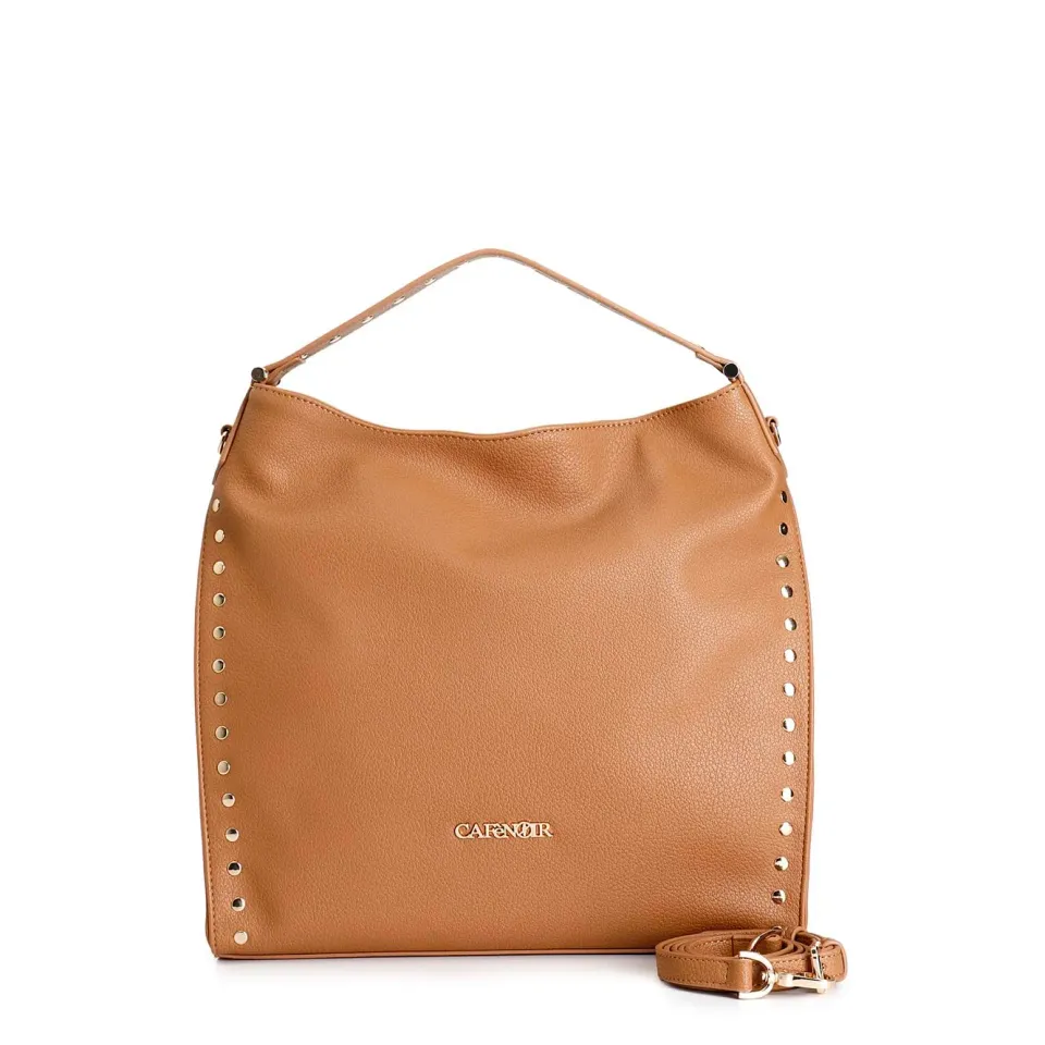 CafèNoir Sacca Morbida Rivetti Marrone Onesize Metallo
