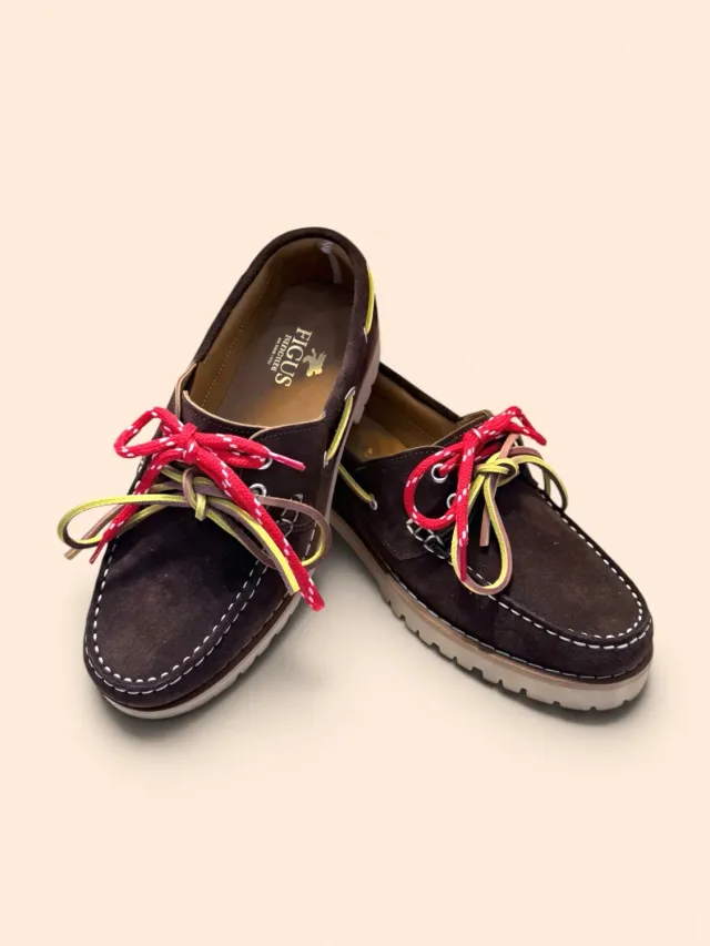 Figus Barca Velour scarpe camoscio nastri