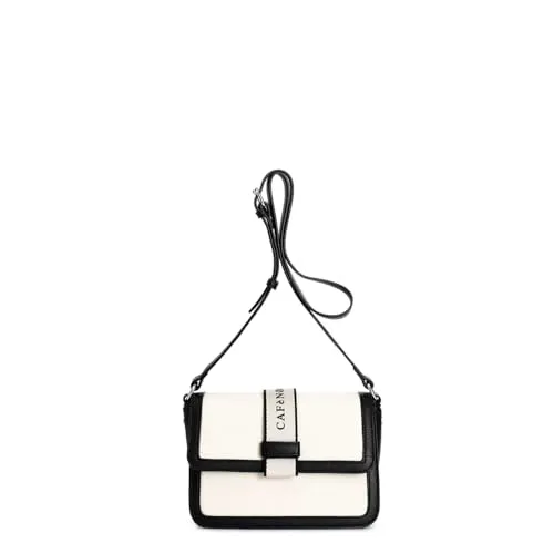 CafèNoir Tracolla Pattina Canvas Borsa a Tracolla Nera