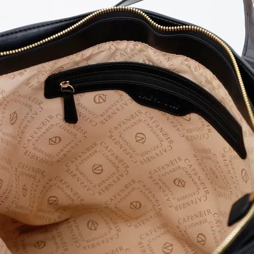 CafèNoir Shopping Trapuntata Rombi Borsa Nera Pattina