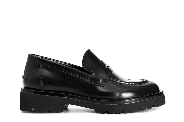 CafèNoir Mocassino Donna in Pelle Nero Tacco 35 mm