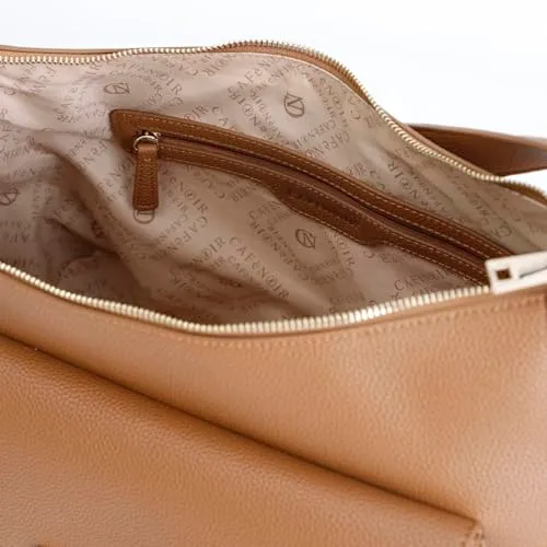 CafèNoir Hobo Nodi Effetto Suede Borsa Cuoio