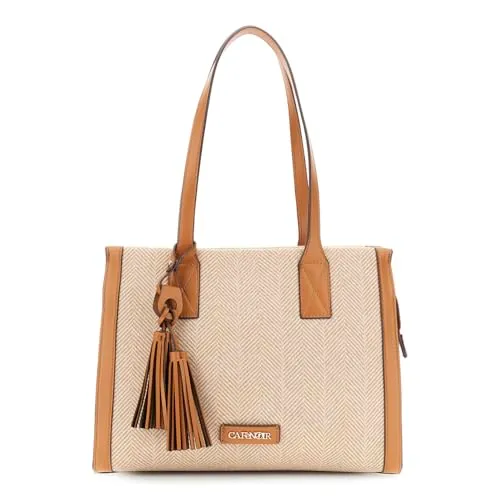 CafèNoir Borsa Tweed con Nappina Cuoio