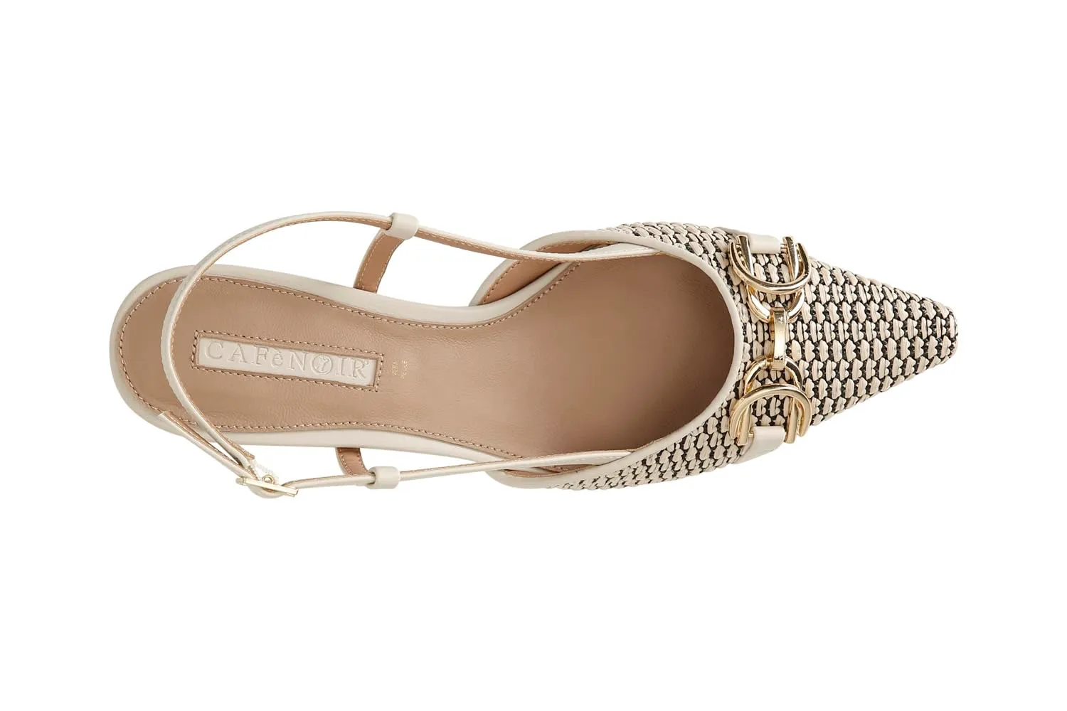 CafèNoir Décolleté Slingback Osso Nero 36 Tacco 5 cm