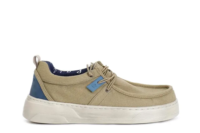 CafèNoir Scarpe Uomo Allacciate Tessuto Suola 3 cm