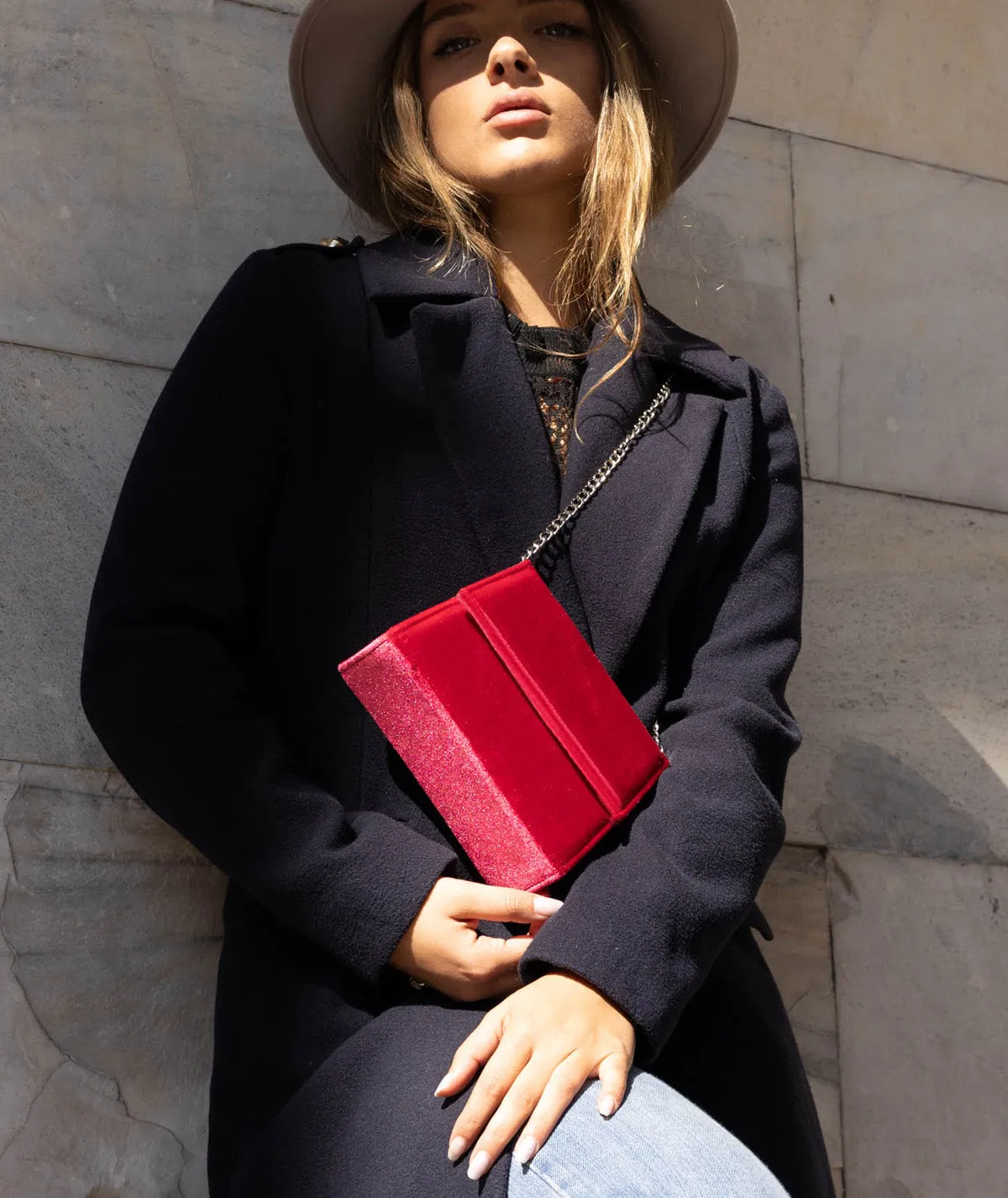 Figus Party Bag borsa tessuto catena argento