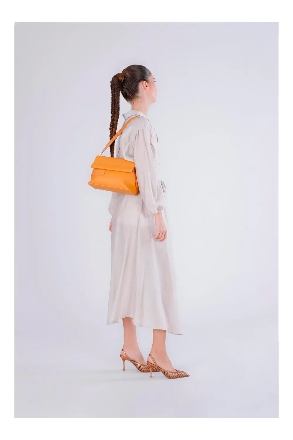 CafèNoir Borsa Spalla Pattina Arancio Donna