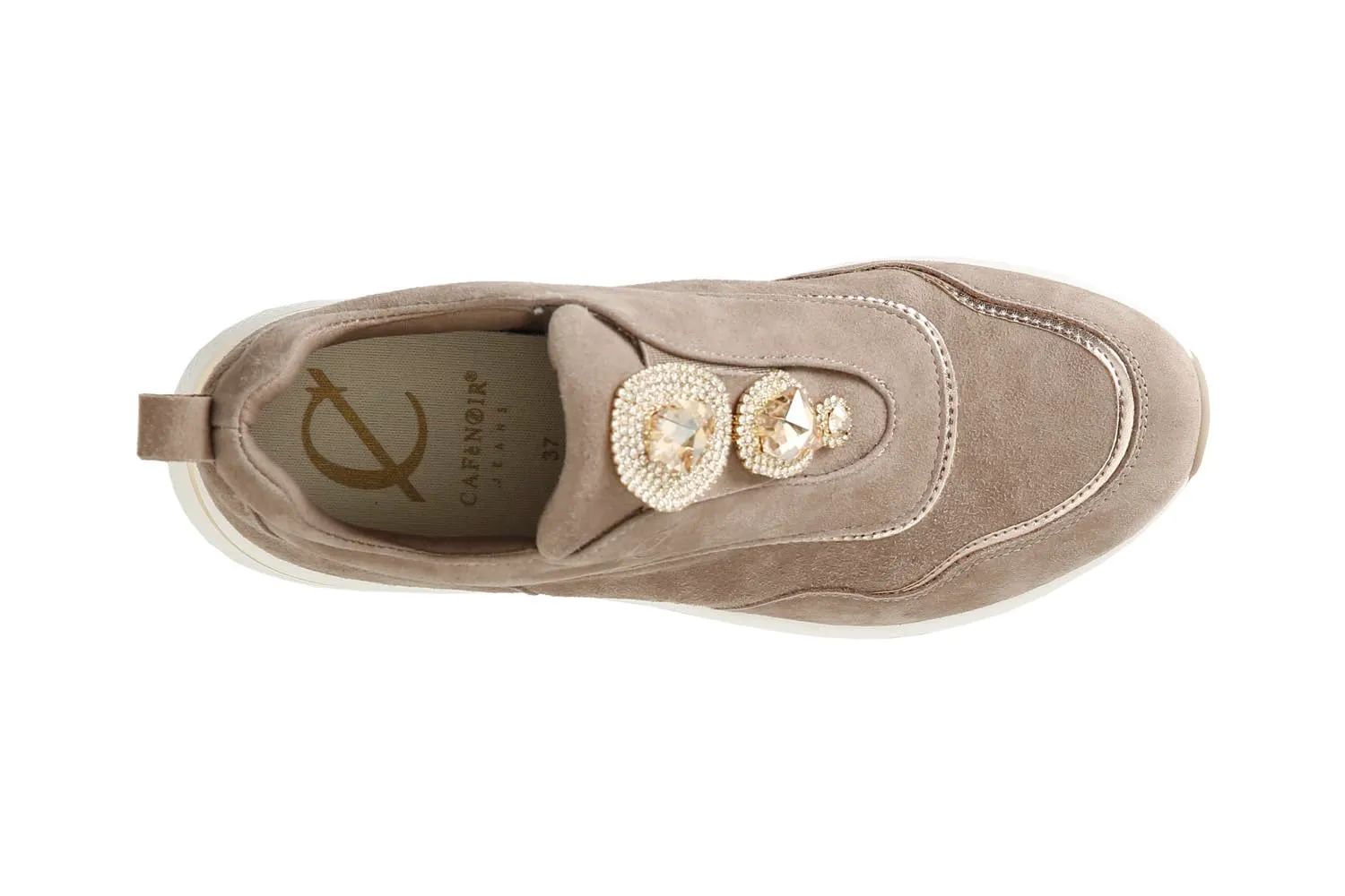 CafèNoir Slip-on Donna Camoscio Taupe Gioiello 39