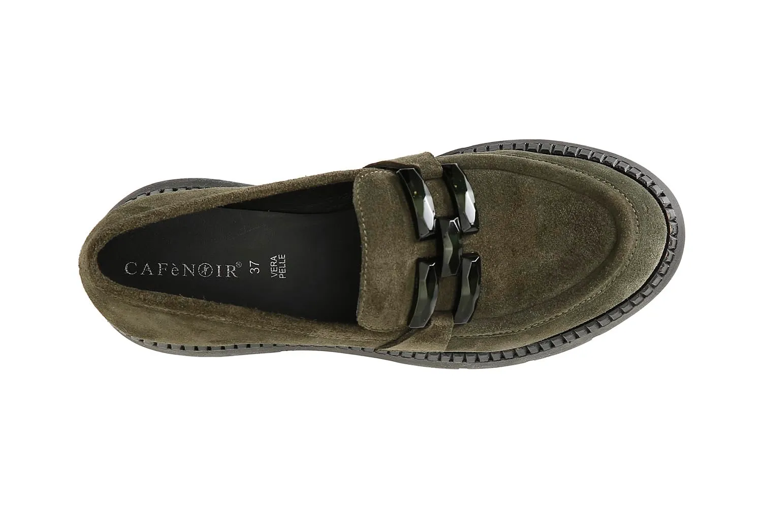 CafèNoir Mocassino Donna Camoscio Morsetto Testa Moro