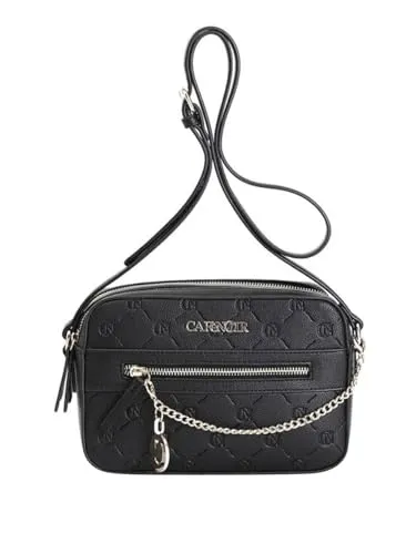 CafèNoir Borsa Donna Nero Logo Embossed