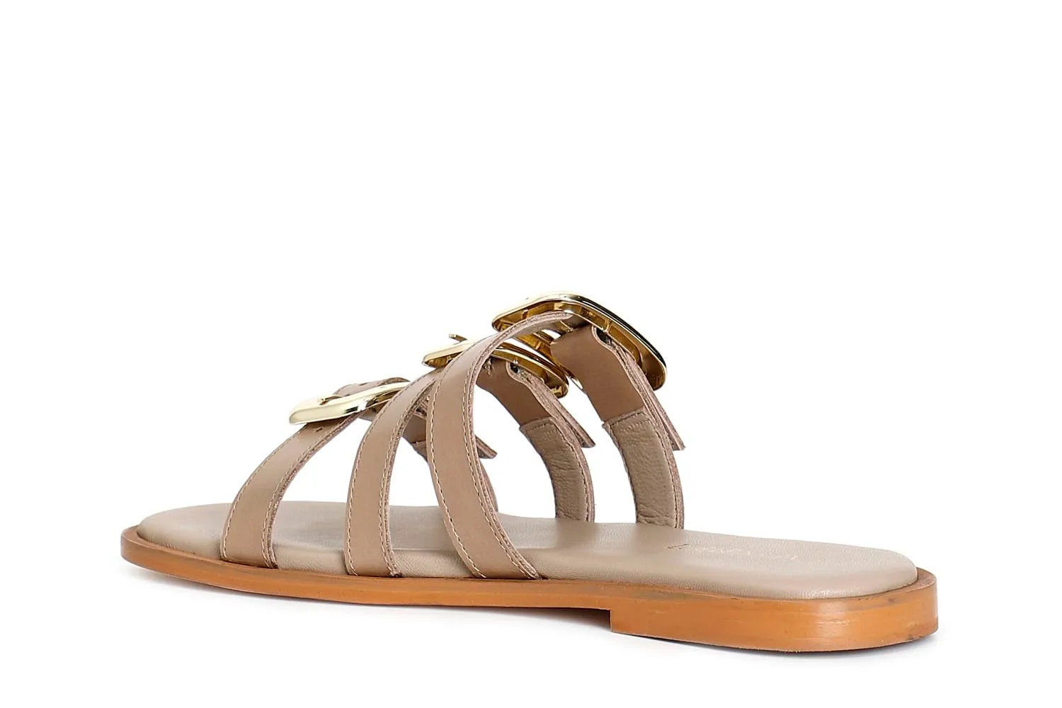 CafèNoir Ciabatta Pelle Tre Fibbie Donna Taglia 39 Nero