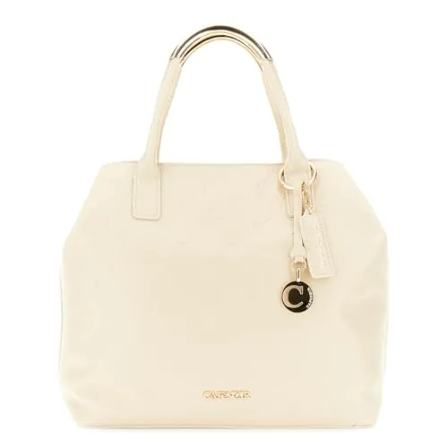 CafèNoir Tote Logo Taupe Manici Tubolari Tracolla