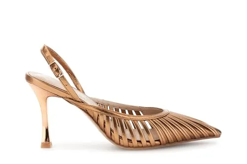 CafèNoir Décolleté Slingback Bronzo Tacco 8,5 cm 37