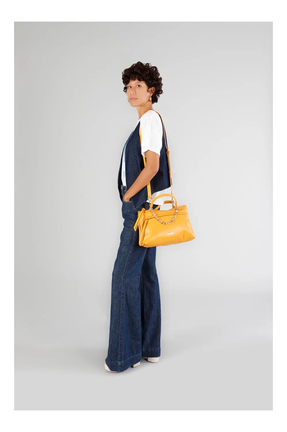 CafèNoir Bauletto Donna Arancio Catena Multicolor