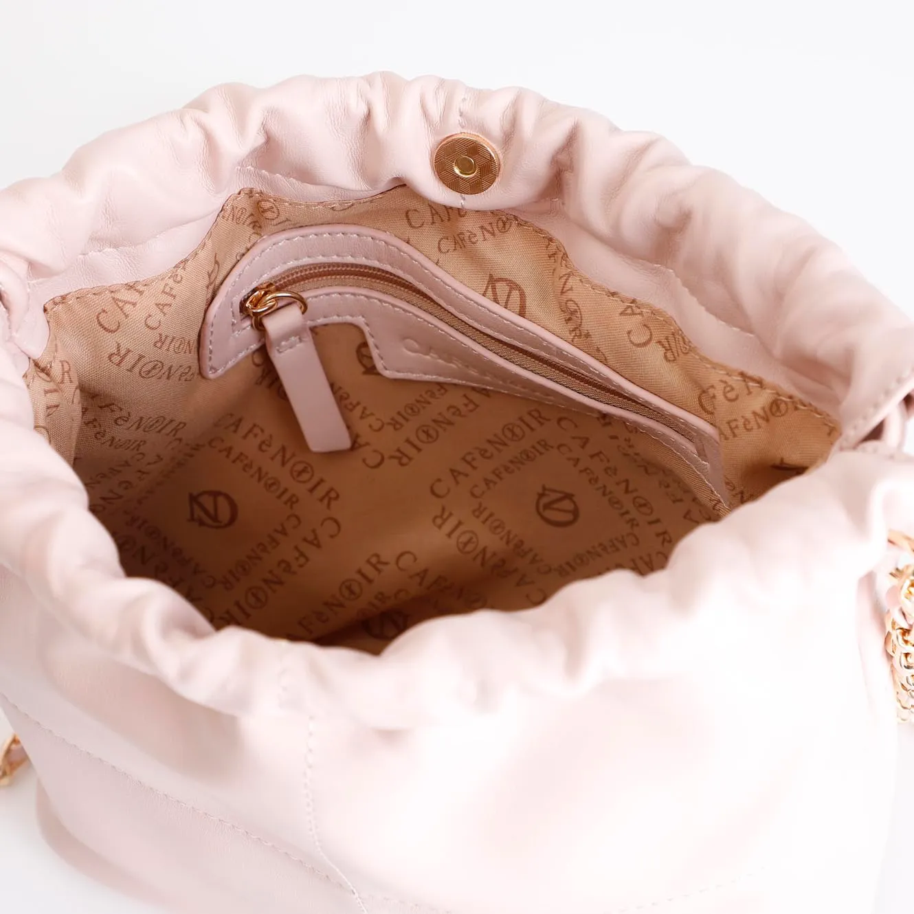 CafèNoir minibag coulisse cipria catena