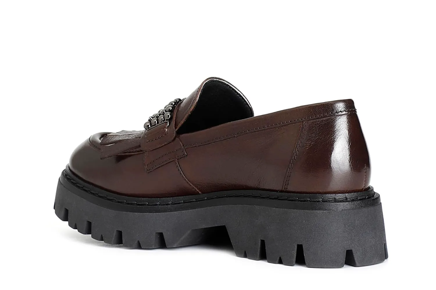 CafèNoir Mocassino Donna Pelle Frange Gioiello T.Moro 39
