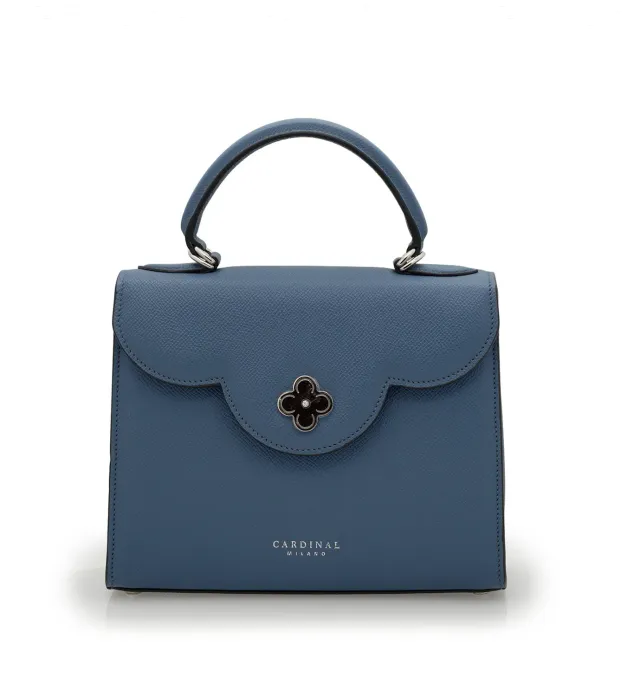 Cardinal Milano First Lady Blue Jeans borsa vitello blu martellato