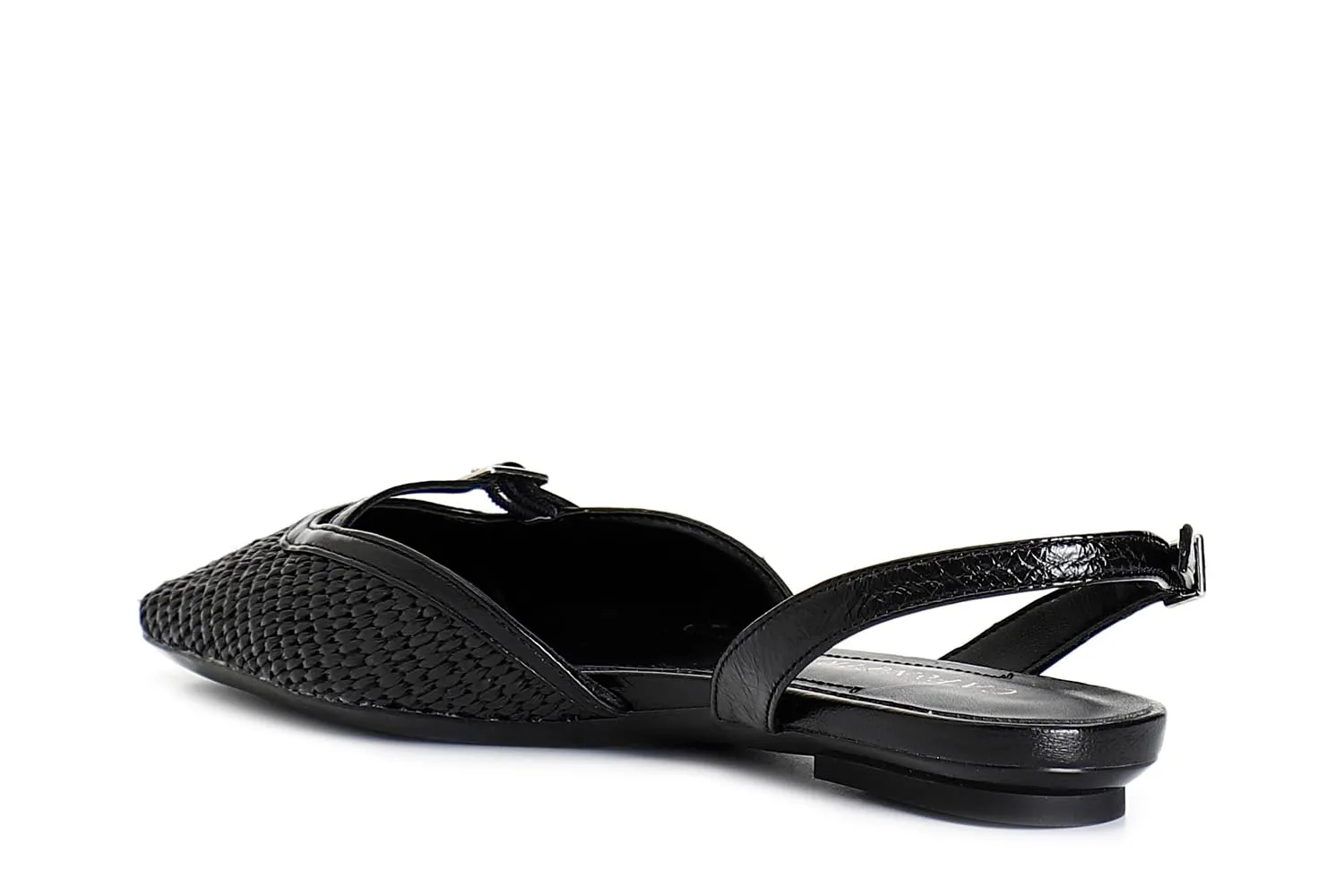 CafèNoir slingback paglia intrecciata tacco basso