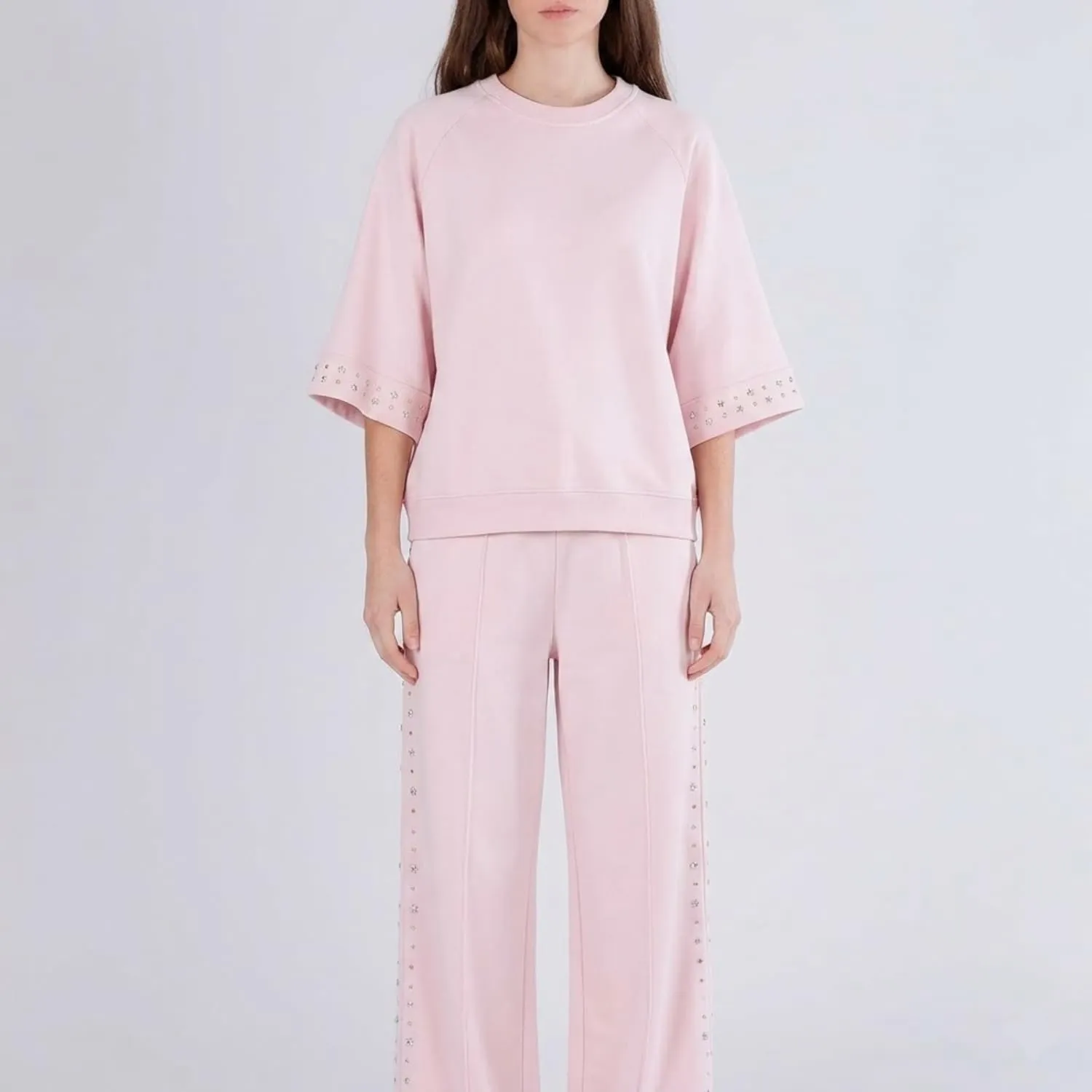 CafèNoir Felpa Over Maniche Corte felpa donna rosa S