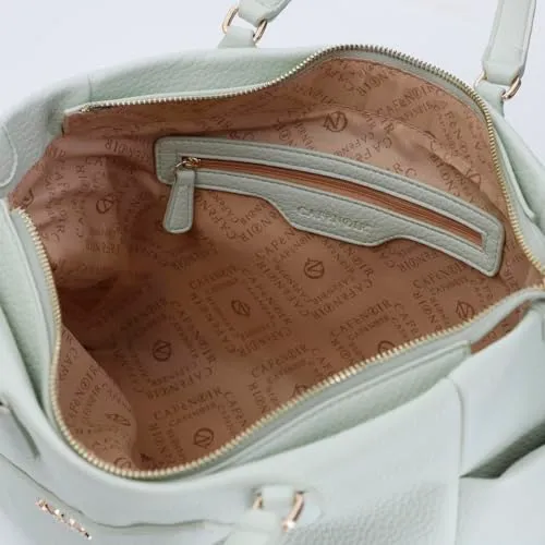 CafèNoir Shopping Bag Ecopelle Grana Grossa con Zip