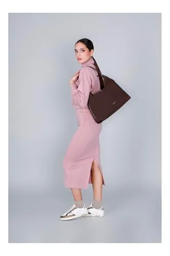 CafèNoir Sacca Donna Effetto Suede T.Moro Zip