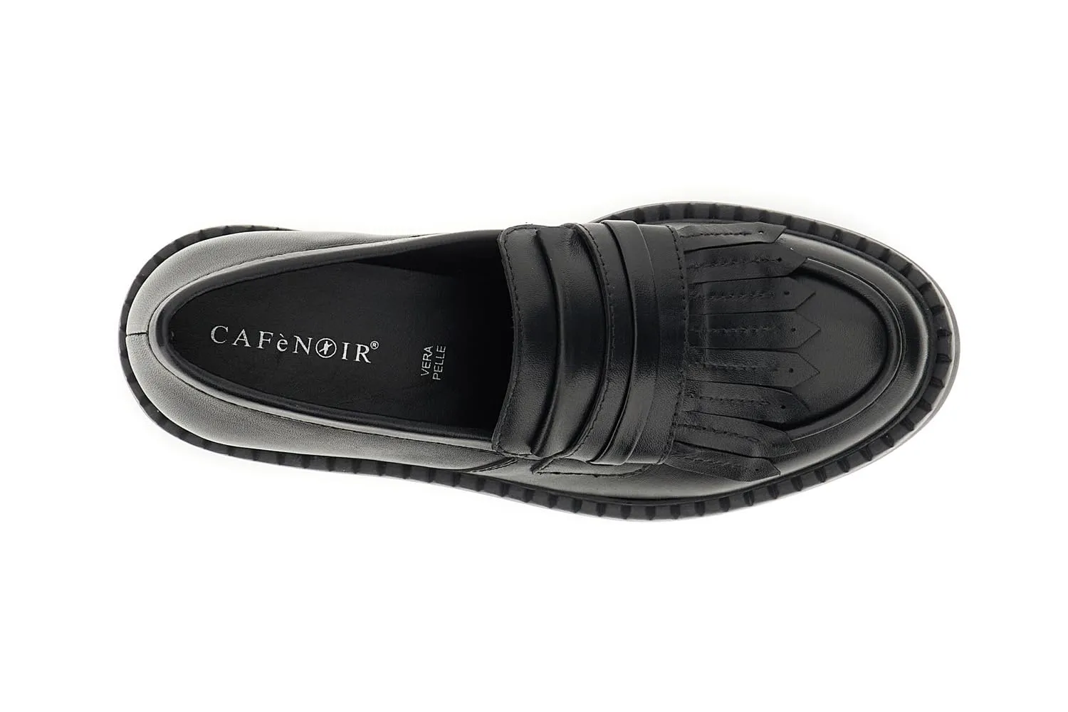 CafèNoir Mocassini Pelle Frange Donna Nero 39 pelle