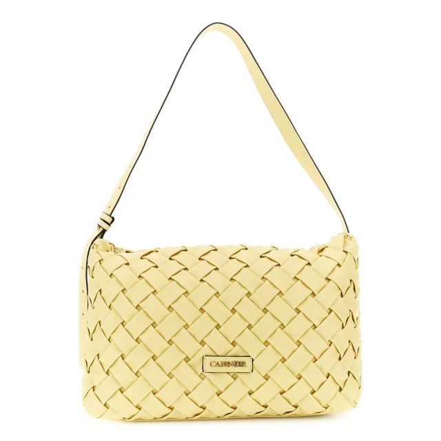 CafèNoir Borsa a Spalla Nappa Intrecciata Gialla