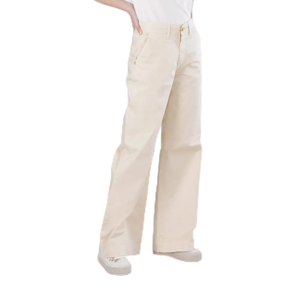 CafèNoir Wide Leg Tinto Capo Pantaloni Sabbia