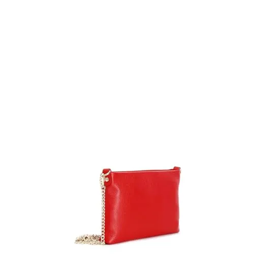 CafèNoir Pochette Pelle Martellata Rossa Catena