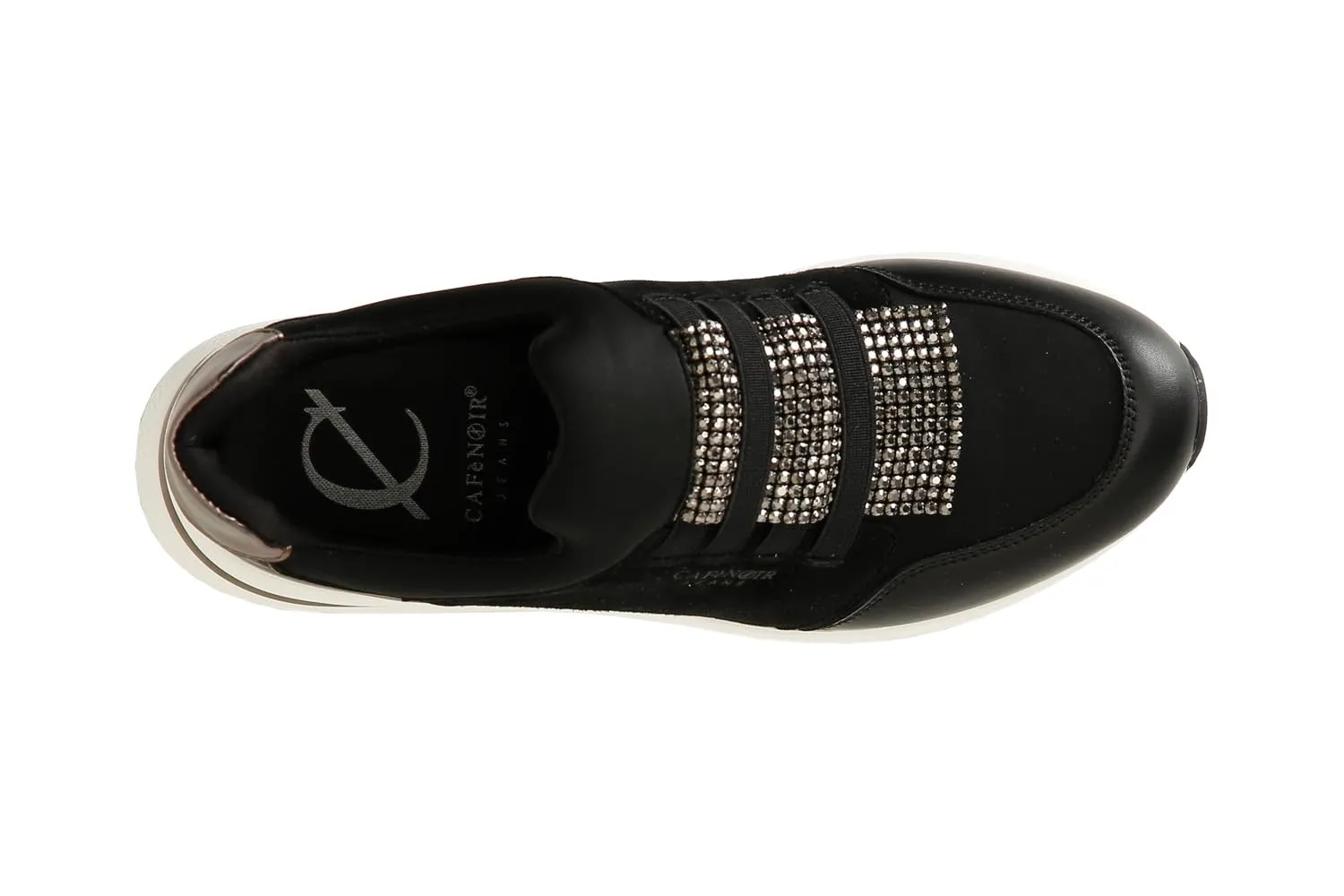 CafèNoir Slip-On Donna Nere Strass Elastici