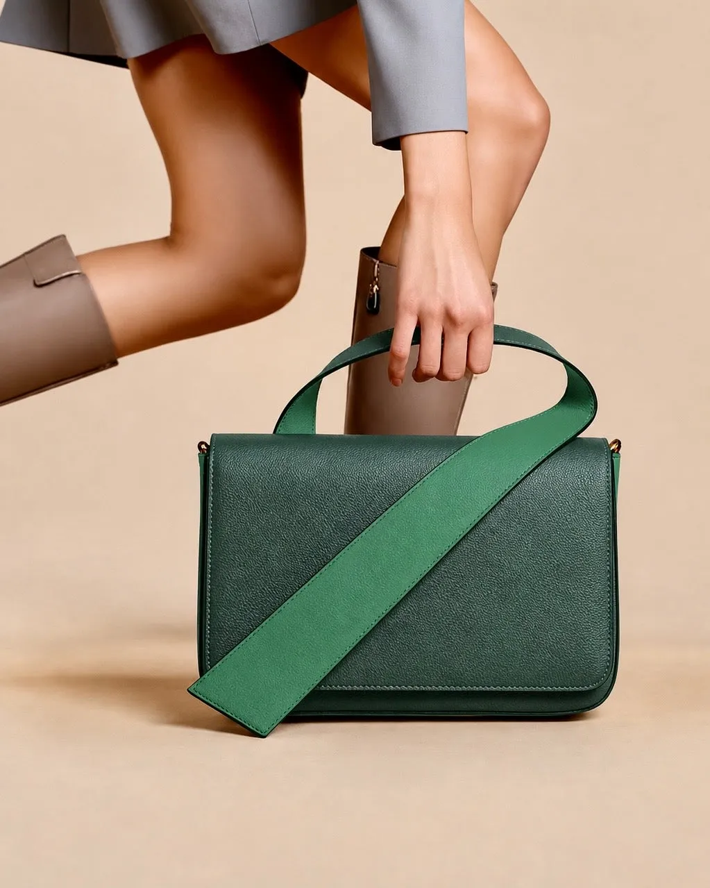 Figus Loop Bag borsa pelle cuoio arancio