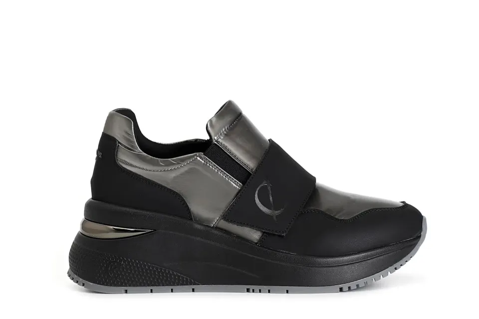 CafèNoir Slip-on Donna Nylon Nero Antracite 39 EU